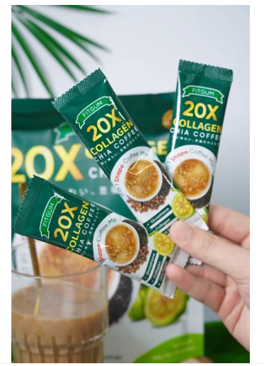 Fitgum 20X Collagen Chia Coffee Drink