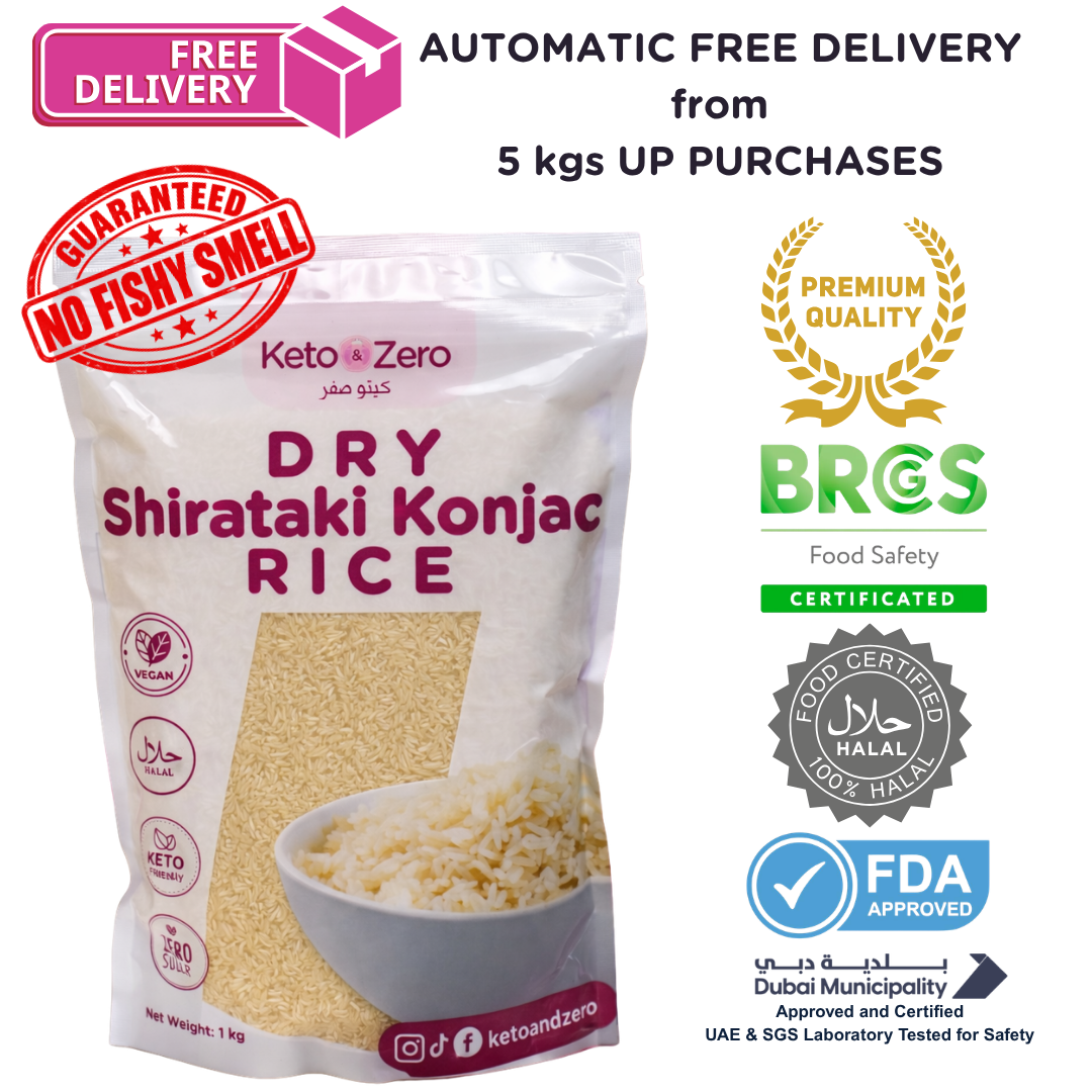 Premium Keto and Zero Dry Shirataki Konjac Rice