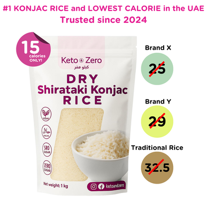 Keto and Zero Dry Shirataki Konjac Rice