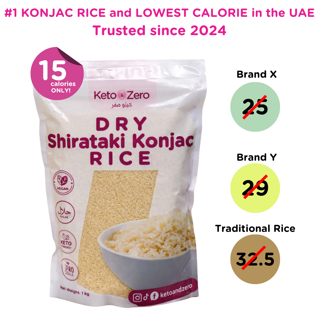 Premium Keto and Zero Dry Shirataki Konjac Rice