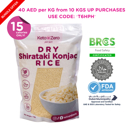 Keto and Zero Dry Shirataki Konjac Rice