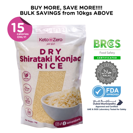 Keto and Zero Dry Shirataki Konjac Rice