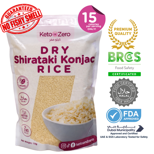 Premium Keto and Zero Dry Shirataki Konjac Rice | 15 Calories per Serving Only | PRE-ORDER!!!