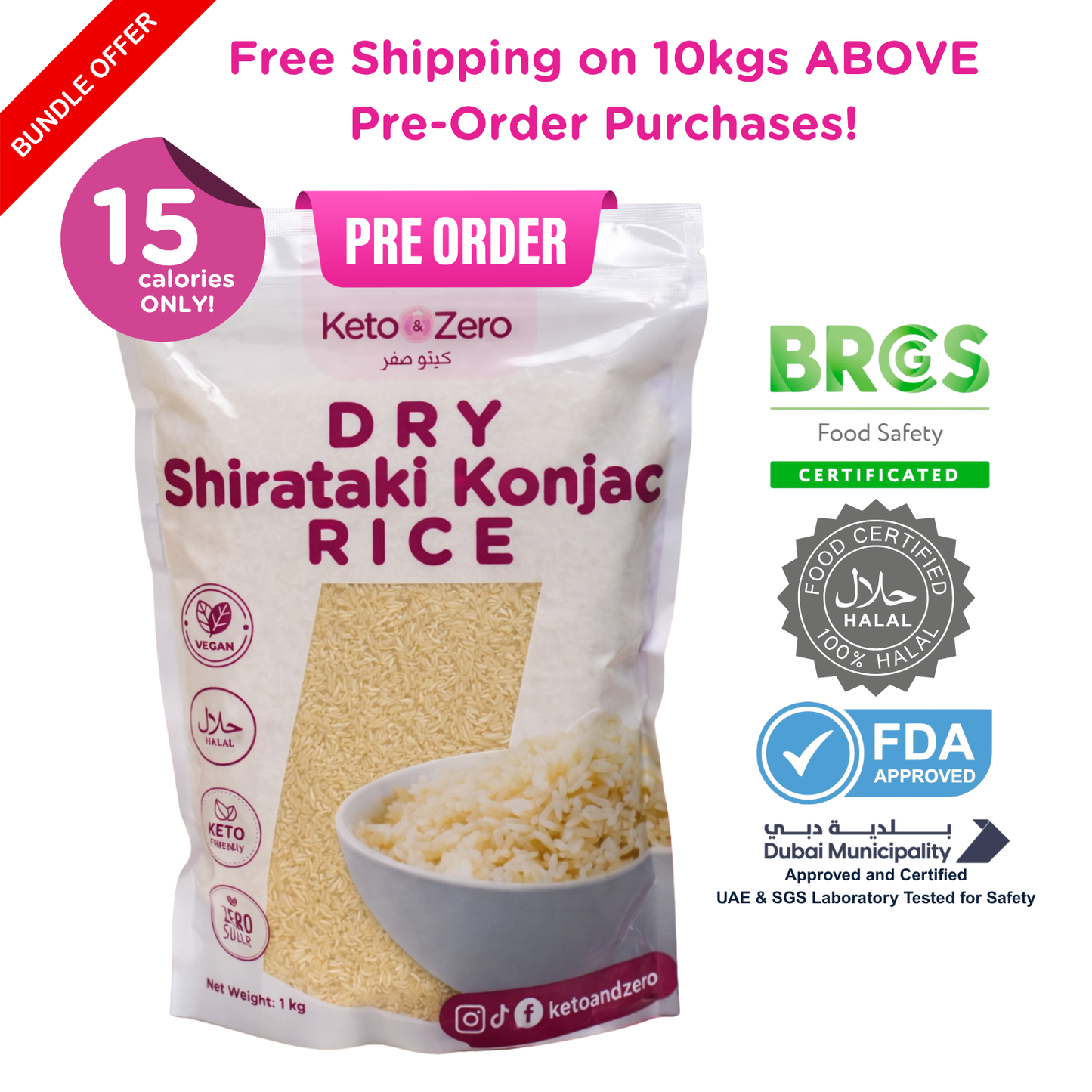 Keto and Zero Dry Shirataki Konjac Rice PRE-ORDER SUPER SALE!!!
