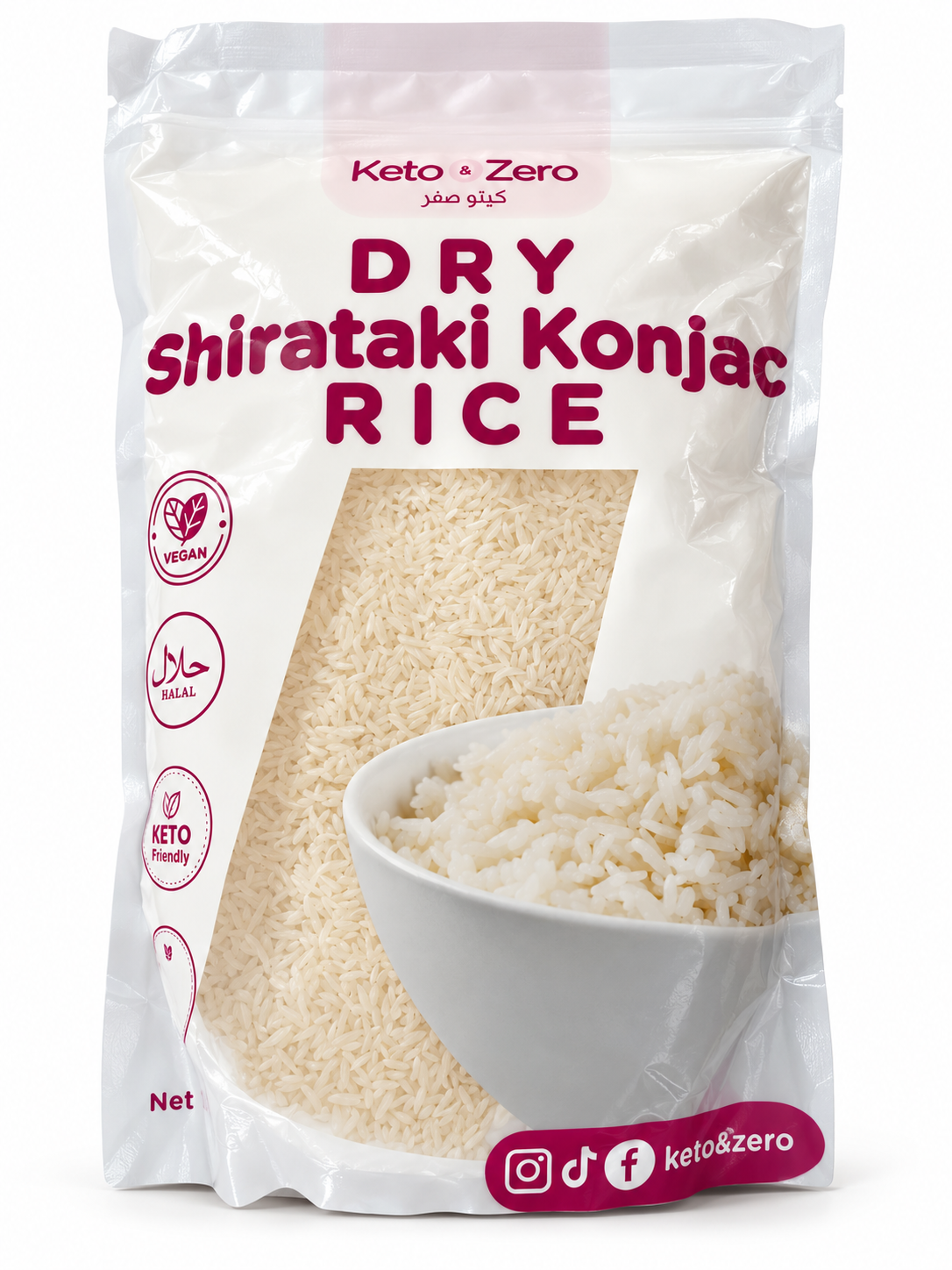 Premium Keto and Zero Dry Shirataki Konjac Rice | 15 Calories per Serving Only | PRE-ORDER!!!