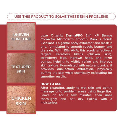 Luxe Organix 2 in 1 KP Bumps Corrector Mask & Body Scrub